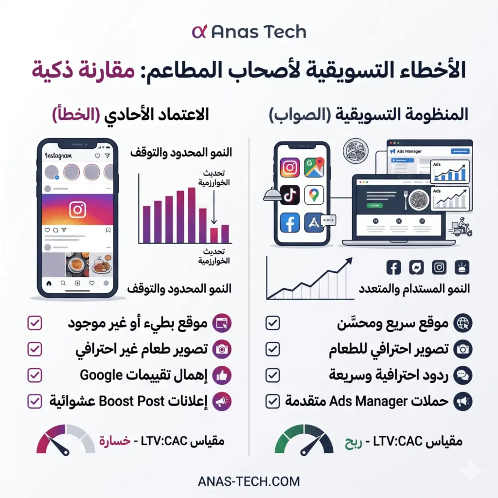 التسويق الرقمي للمطاعم والكافيهات