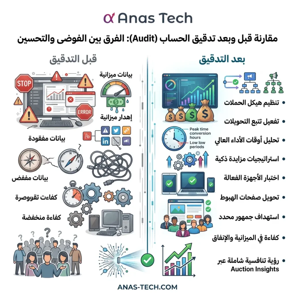 تدقيق الحساب (Audit) الفحص الشامل الدوري اعلانات جوجل