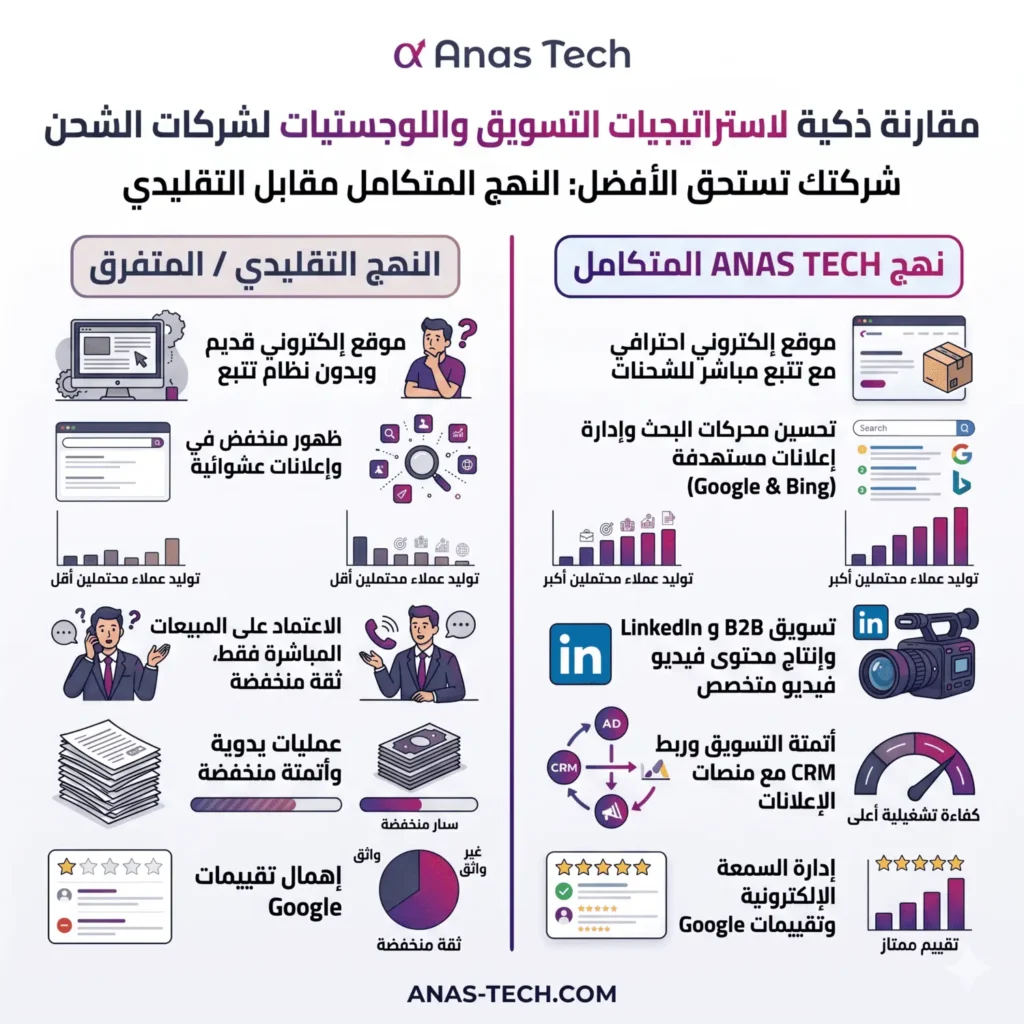 شركة تسويق الكتروني للشحن التجاري واللوجستيات