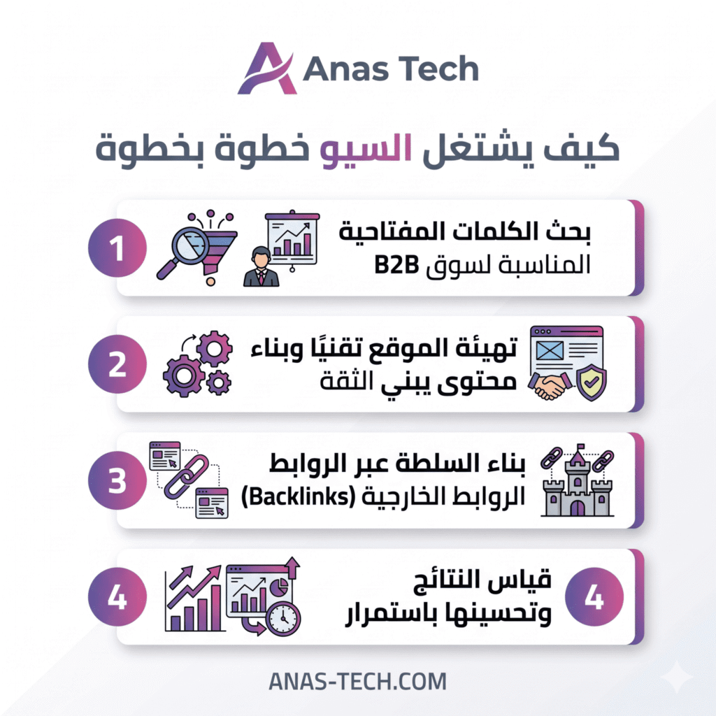 كيف يشتغل السيو خطوة بخطوة